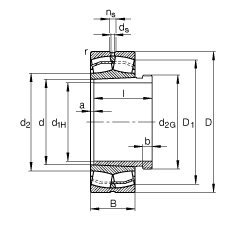 {ĝLS 23038-E1-K-TVPB + AH3038G, (j) DIN 635-2 ˜ʵҪߴ, F׺ж